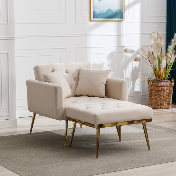 Mercer41 Asare Upholstered Chaise Lounge & Reviews Wayfair